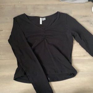 Fitted black long sleeve